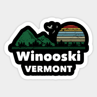 Mountain Sunset Flying Birds Outdoor Winooski Vermont Sticker